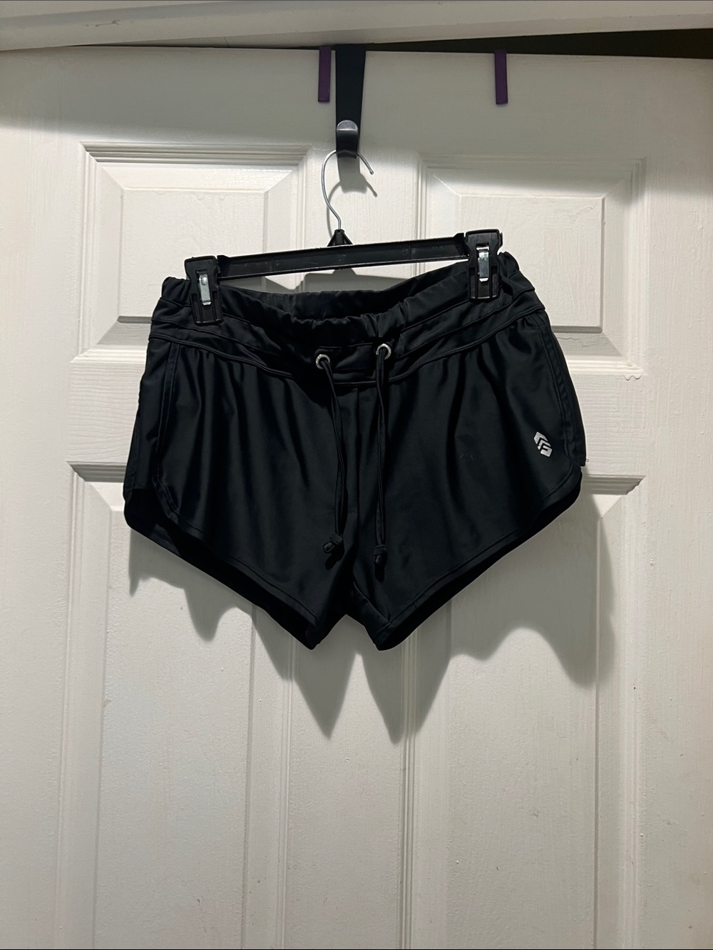 Free Country Black Athletic Drawstring Running Shorts